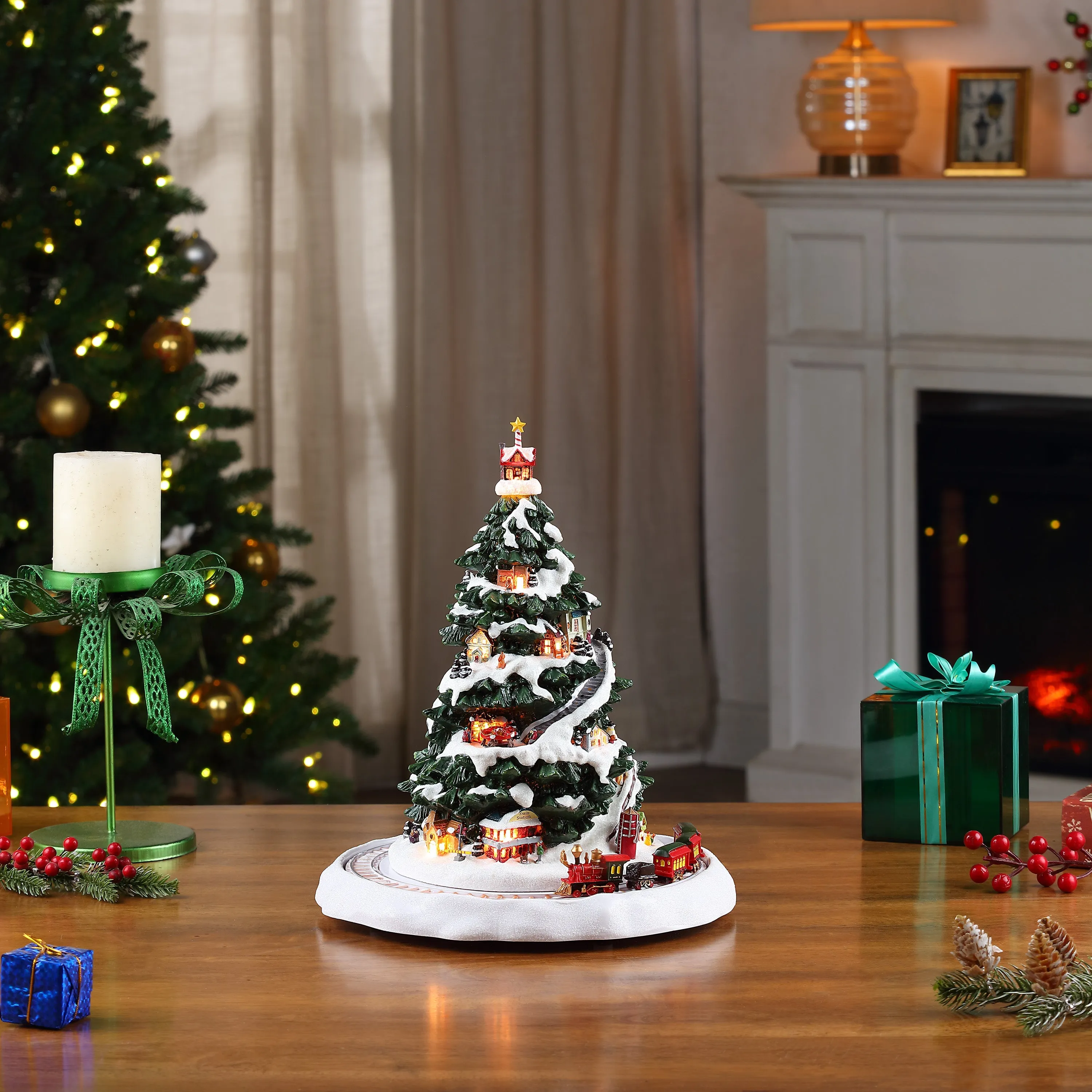 12 in. Animated Winter Wonderland Christmas Eve Express