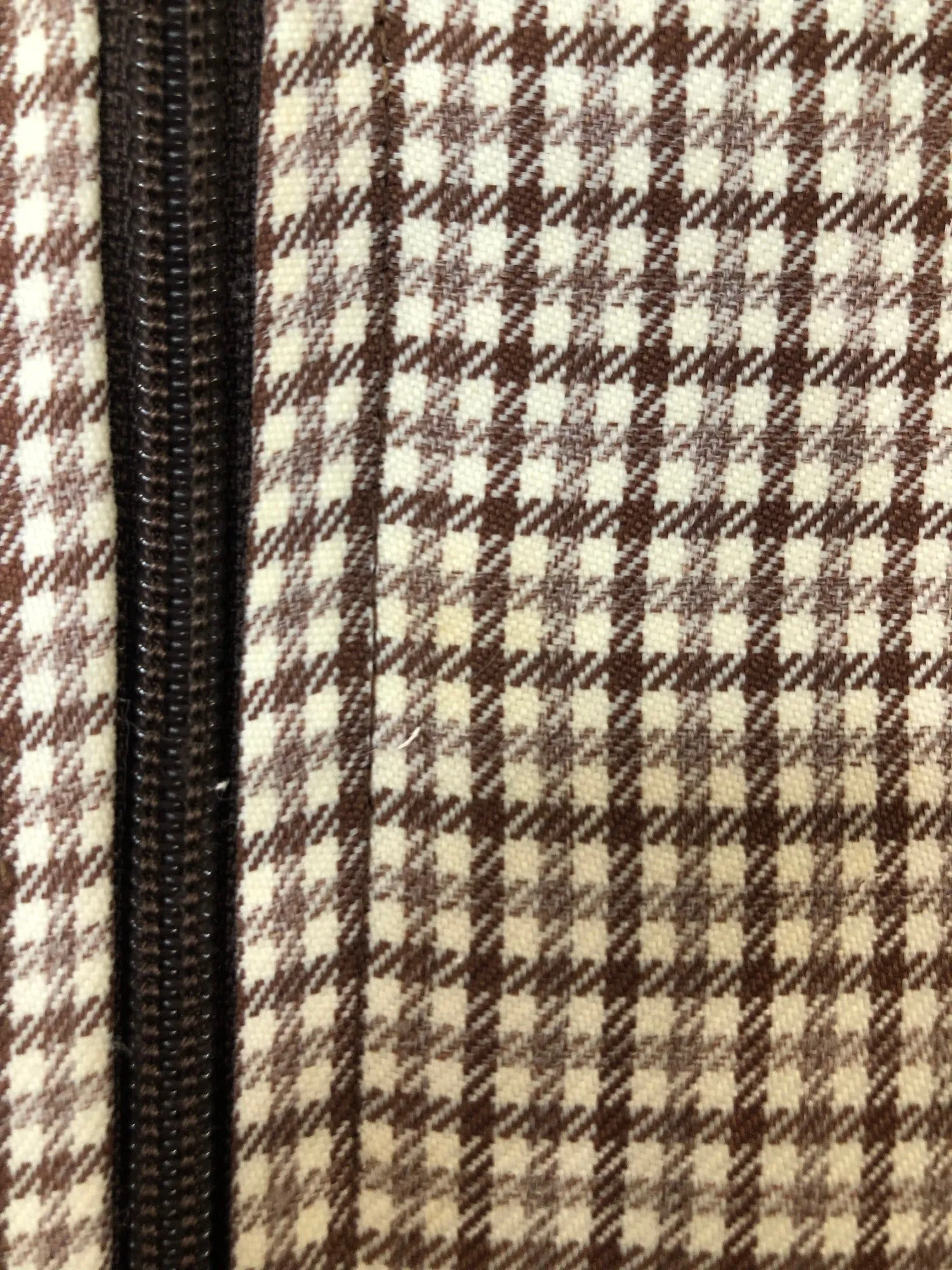 1970s Lightweight Check Chevron Bomber Jacket - Size L