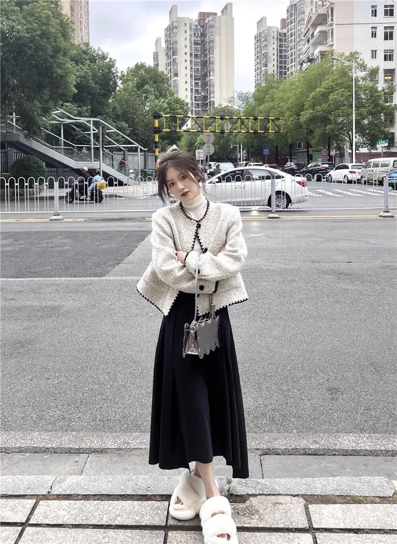 2025 Spring and Autumn Women's French-Inspired Short Fragrance Jacket  High-End Celebrity Temperament with Luxurious Appeal