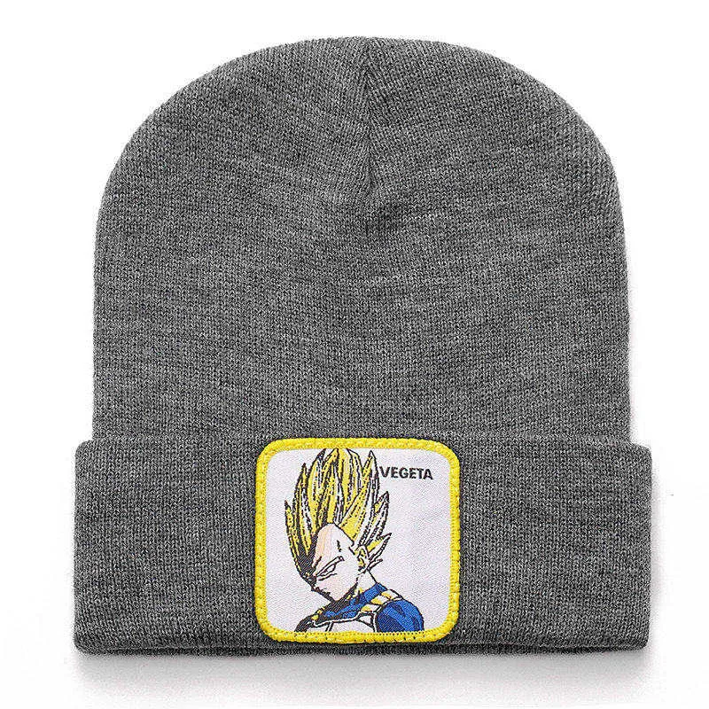 Anime Cartoon Beanie High Quality Cotton Beanies for Men Women Warm Knitted Winter Hat Fashion Solid Unisex Cap