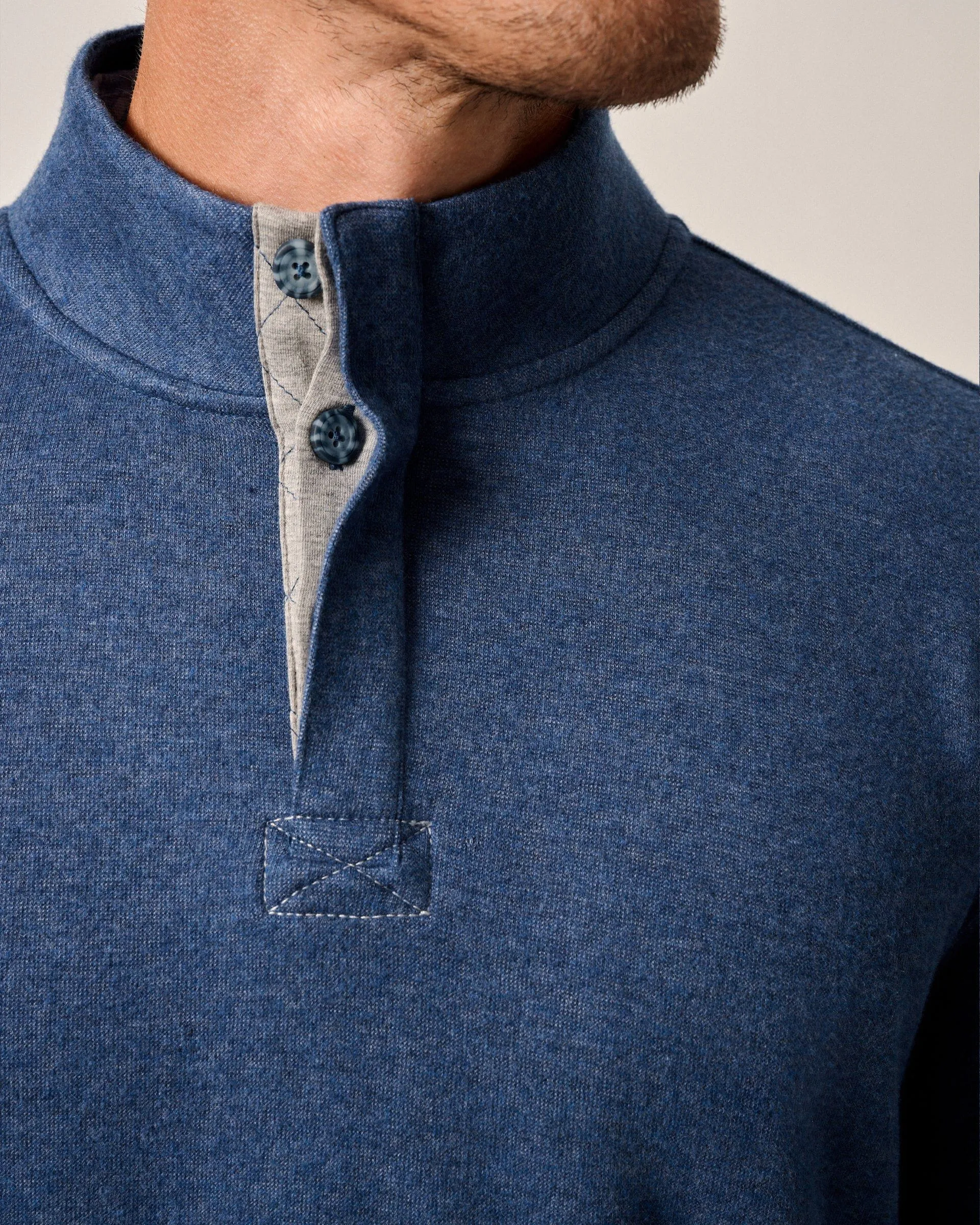 Banyan Henley Pullover in Ocean