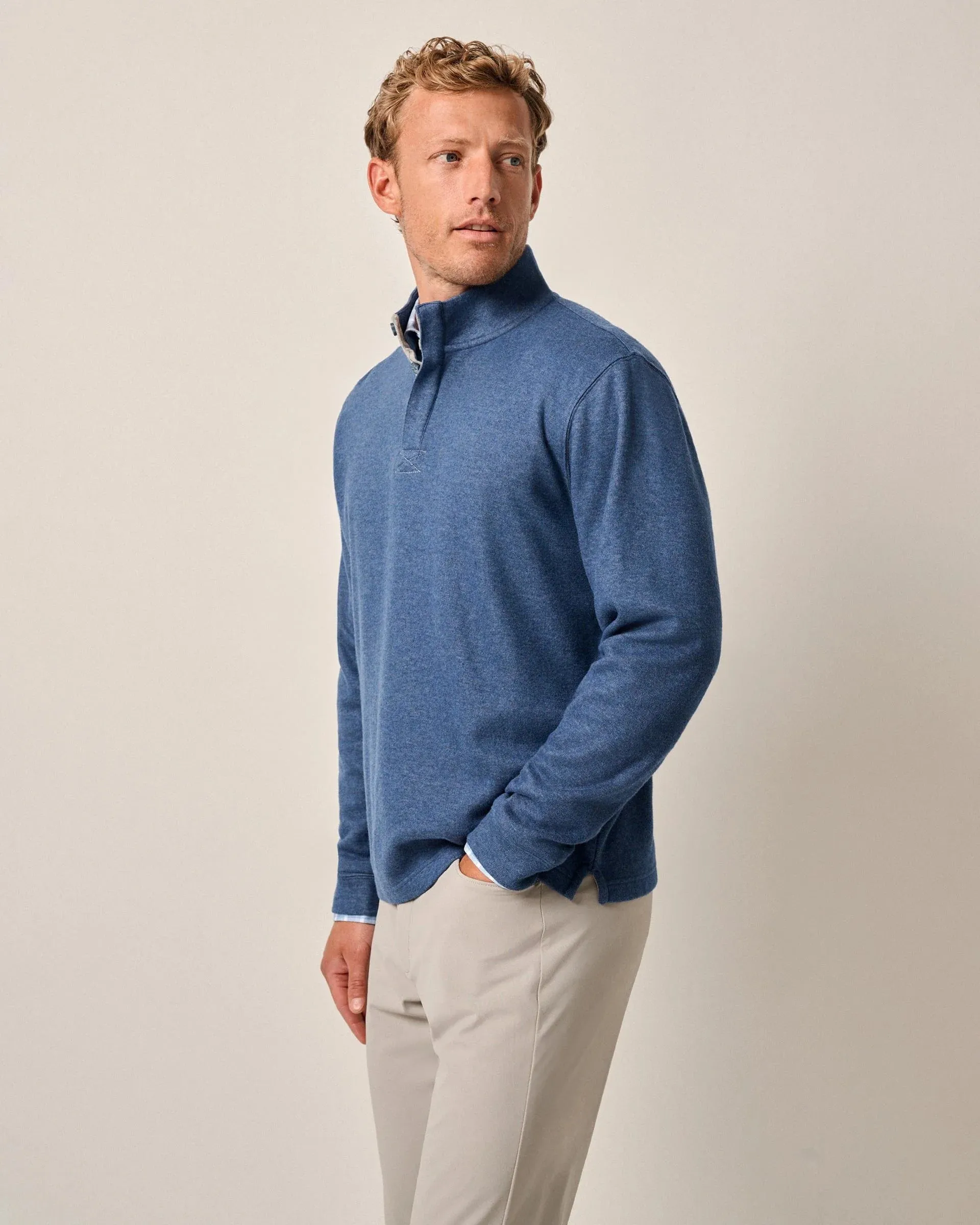 Banyan Henley Pullover in Ocean