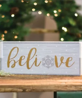 Believe Box Sign