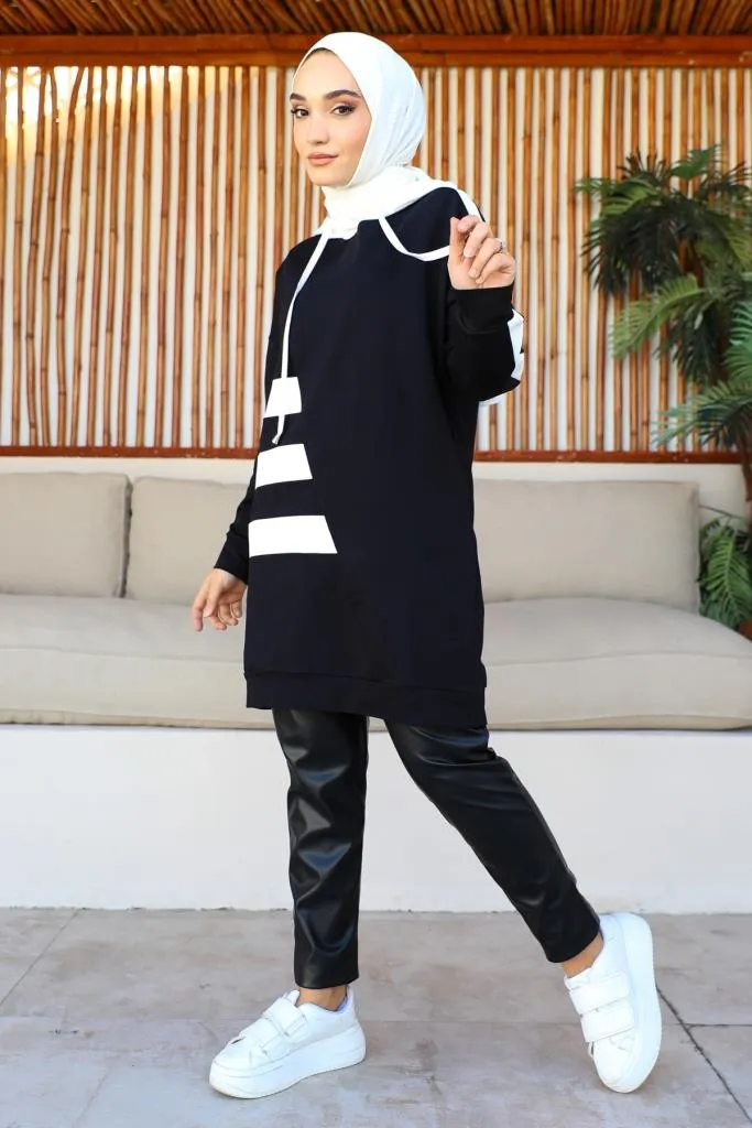 BNG Women Two Striped Thread Set Black - Clermont
