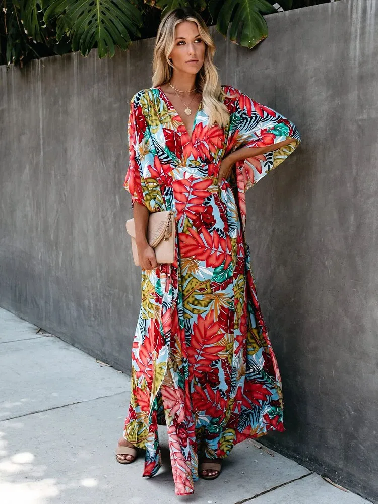 Bohemian Plus Size Kaftan Beach Tunic