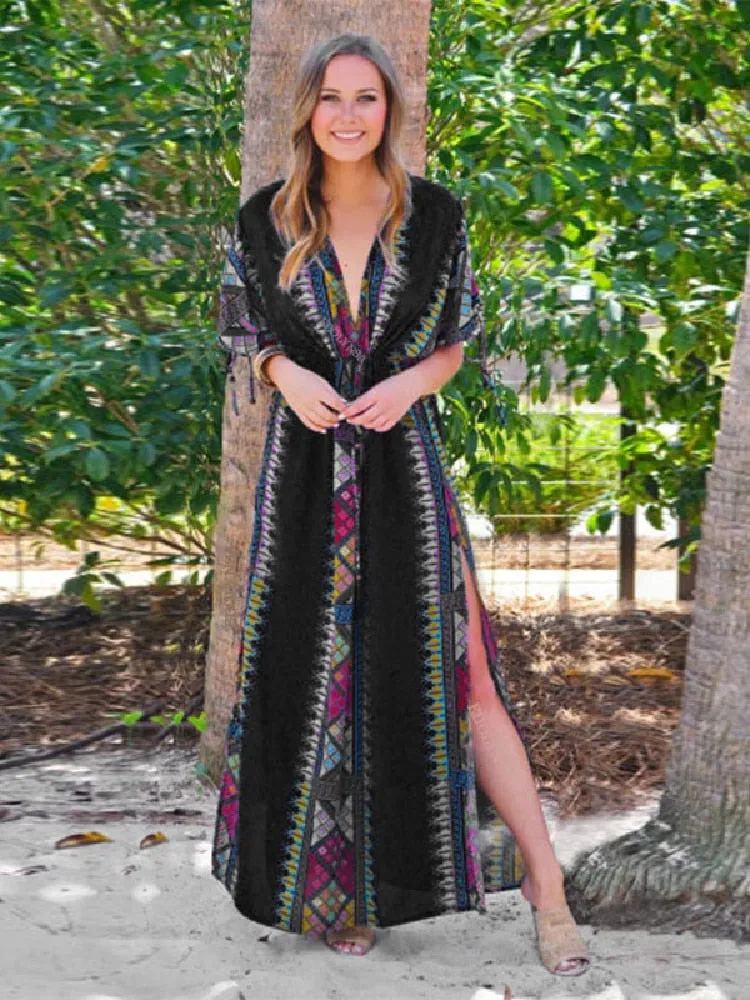 Bohemian Plus Size Kaftan Beach Tunic