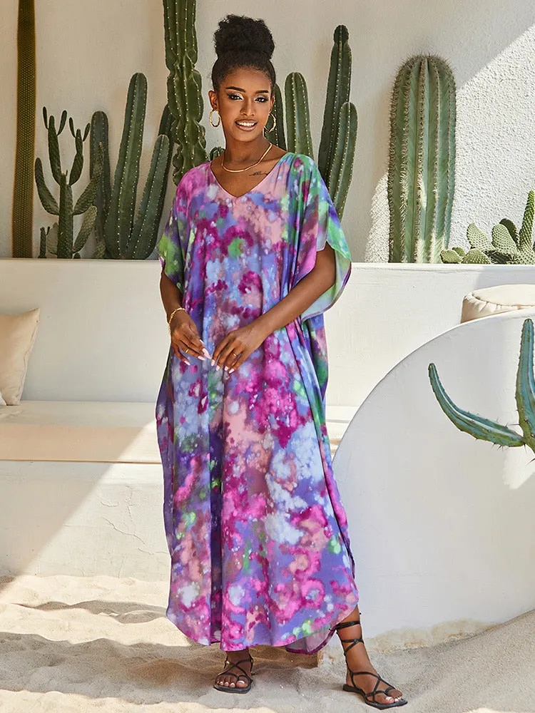 Bohemian Plus Size Kaftan Beach Tunic