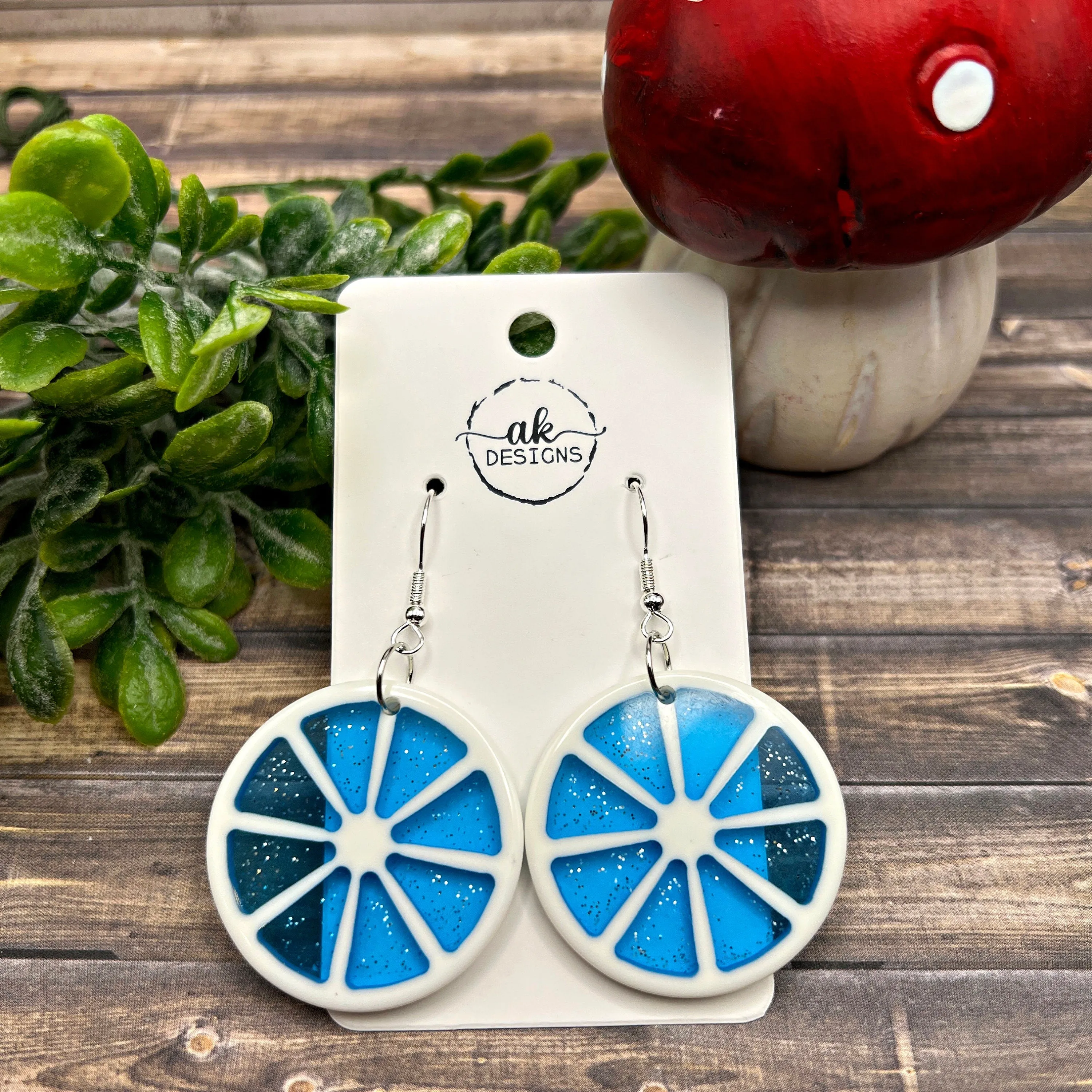 Bold Citrus Fruit Acrylic Food Earrings