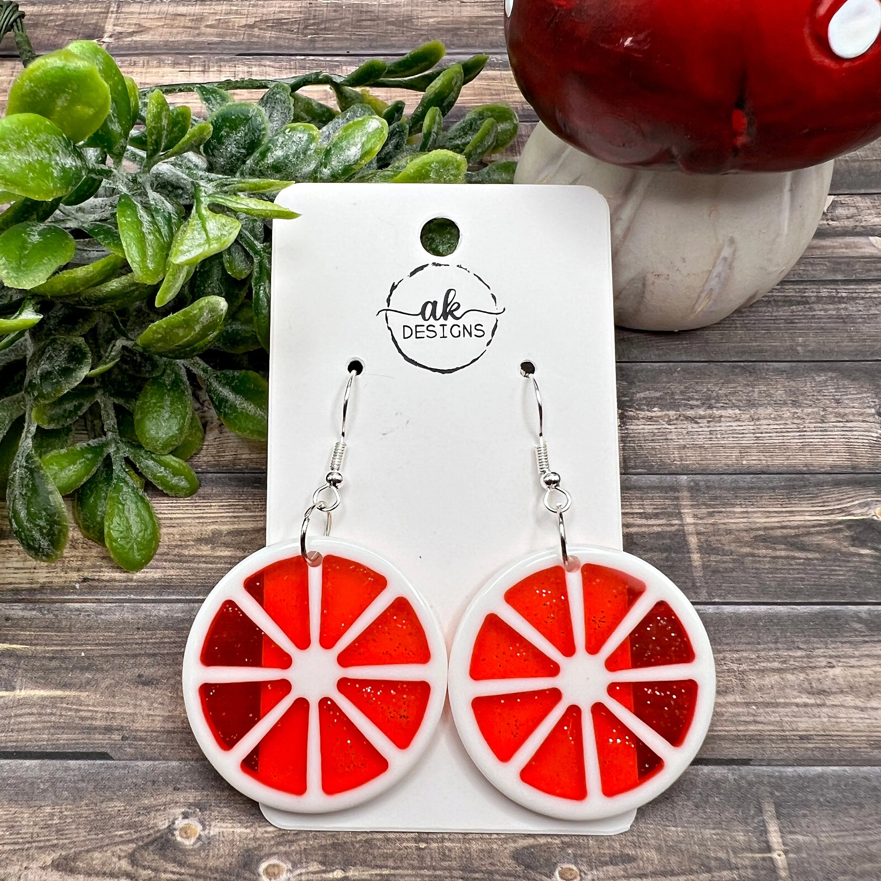 Bold Citrus Fruit Acrylic Food Earrings