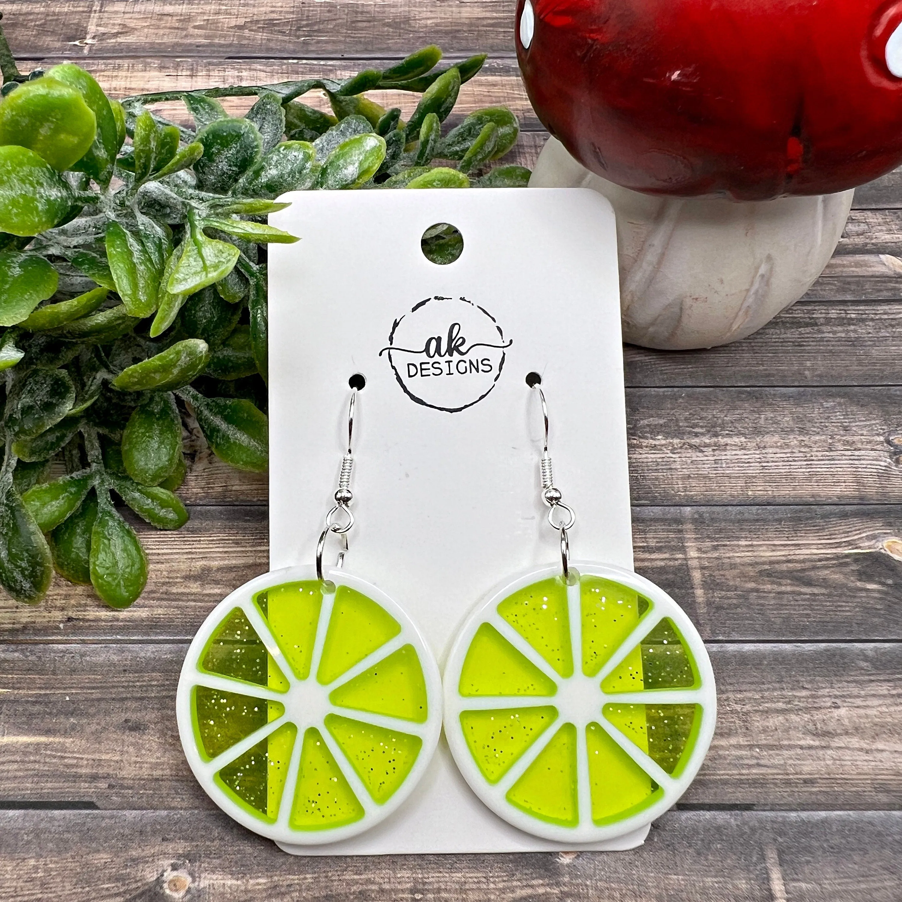 Bold Citrus Fruit Acrylic Food Earrings