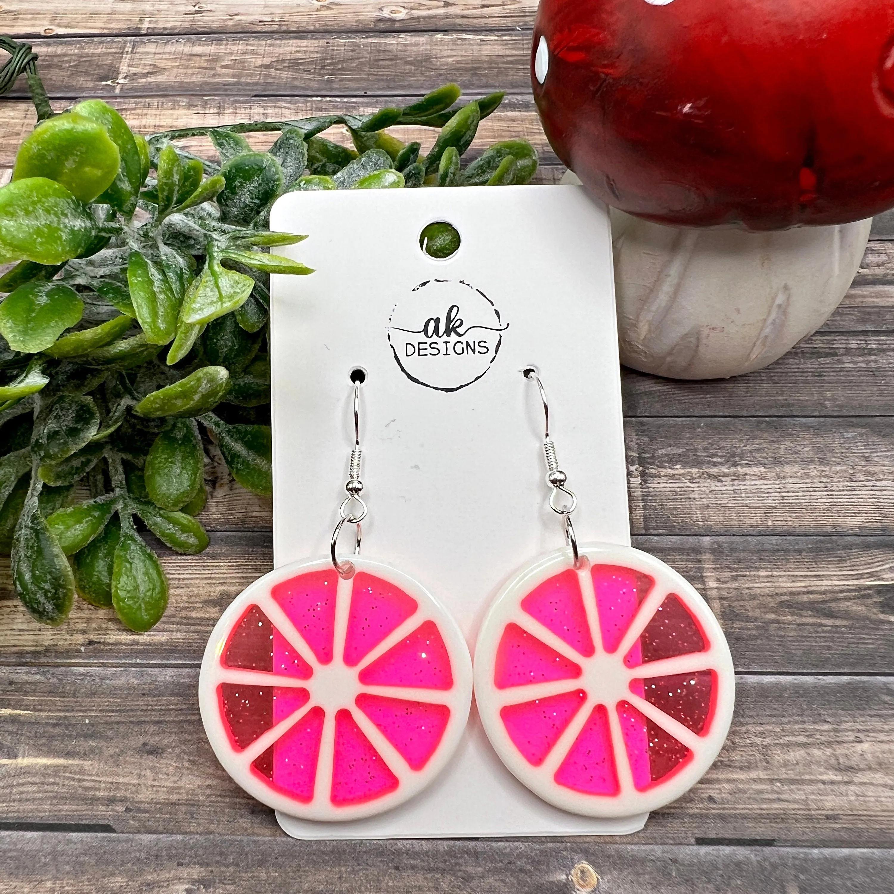 Bold Citrus Fruit Acrylic Food Earrings
