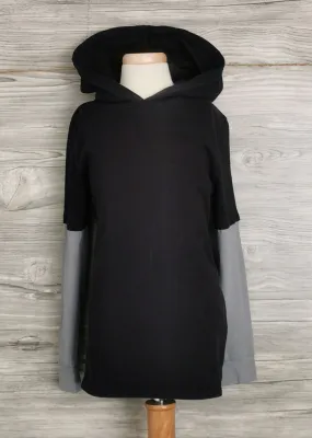 BOY SIZE 7 YEARS - JUST KIDDING, Raglan Pullover Hoodie EUC B35