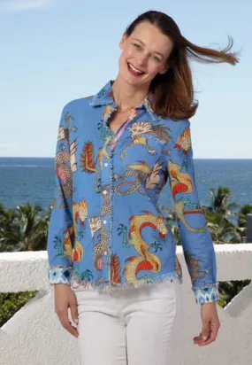 Cape Code Tunic- French Blue Dragons