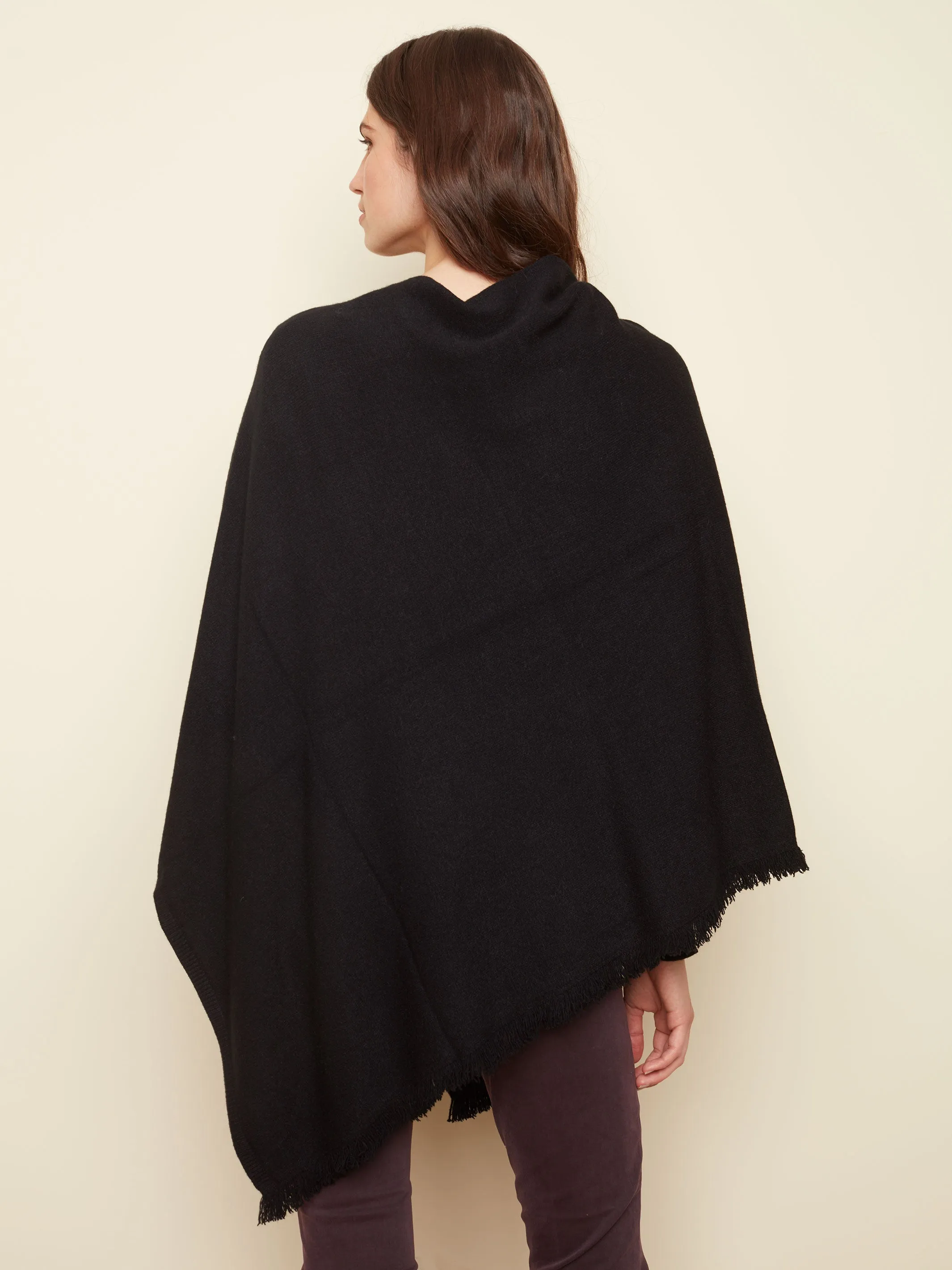 Charlie B Scarf Poncho - C2365PK-Black