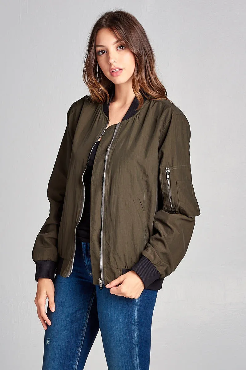 Classic Fit Bomber Jacket