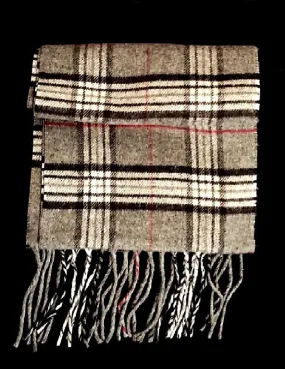 Classic Gray English Plaid- 'Cashmink' Fashion Scarf- (Extra Long)