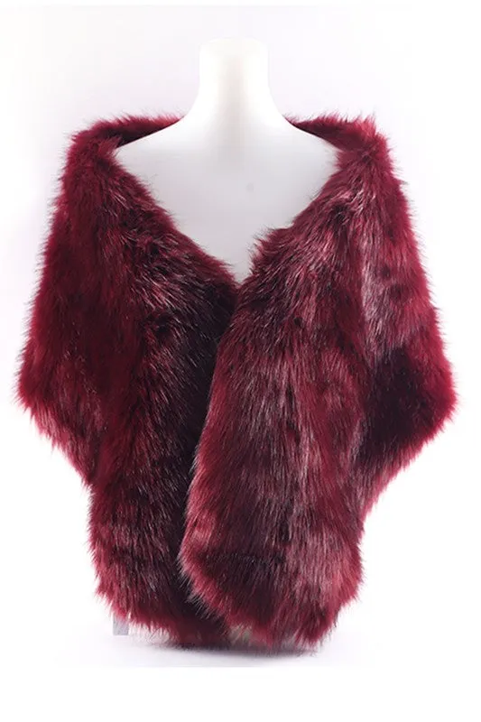 Clia Faux Fur Winter Shawl Scarf