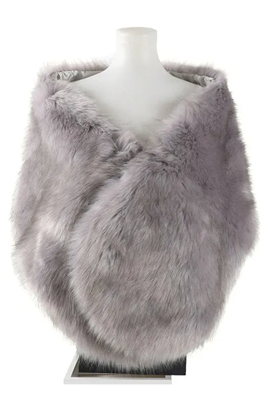 Clia Faux Fur Winter Shawl Scarf