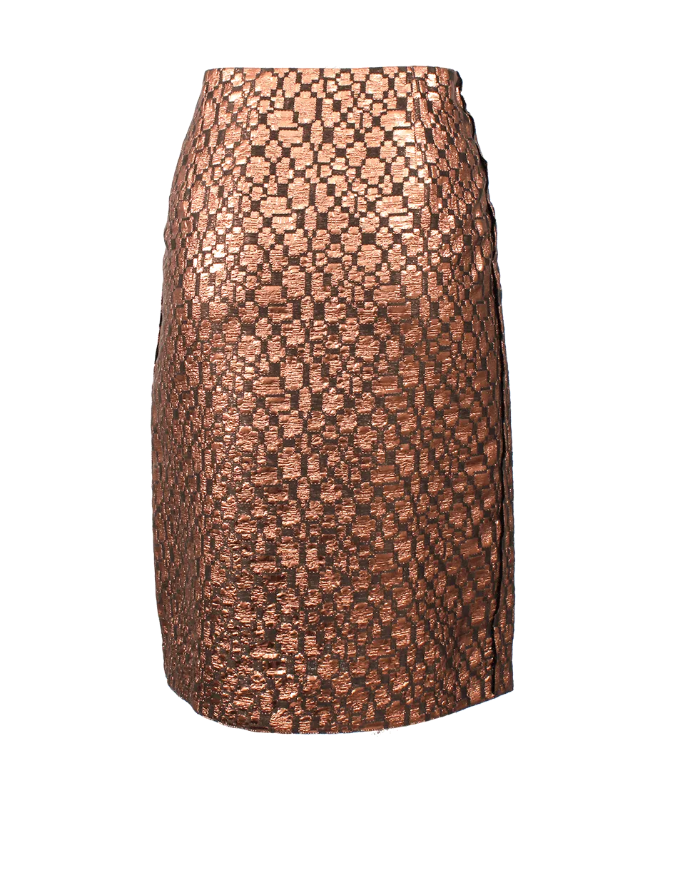 Cloque Pencil Skirt