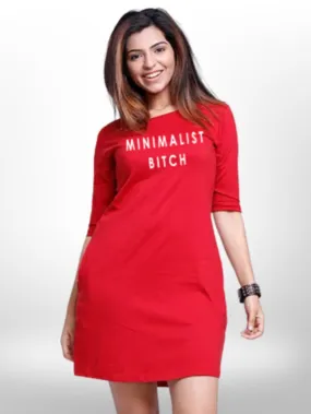 COMFORTABLE COTTON PRINTED THREE QUARTER SLEEVE T-SHIRT SIDE POCKET FOR WOMEN'S