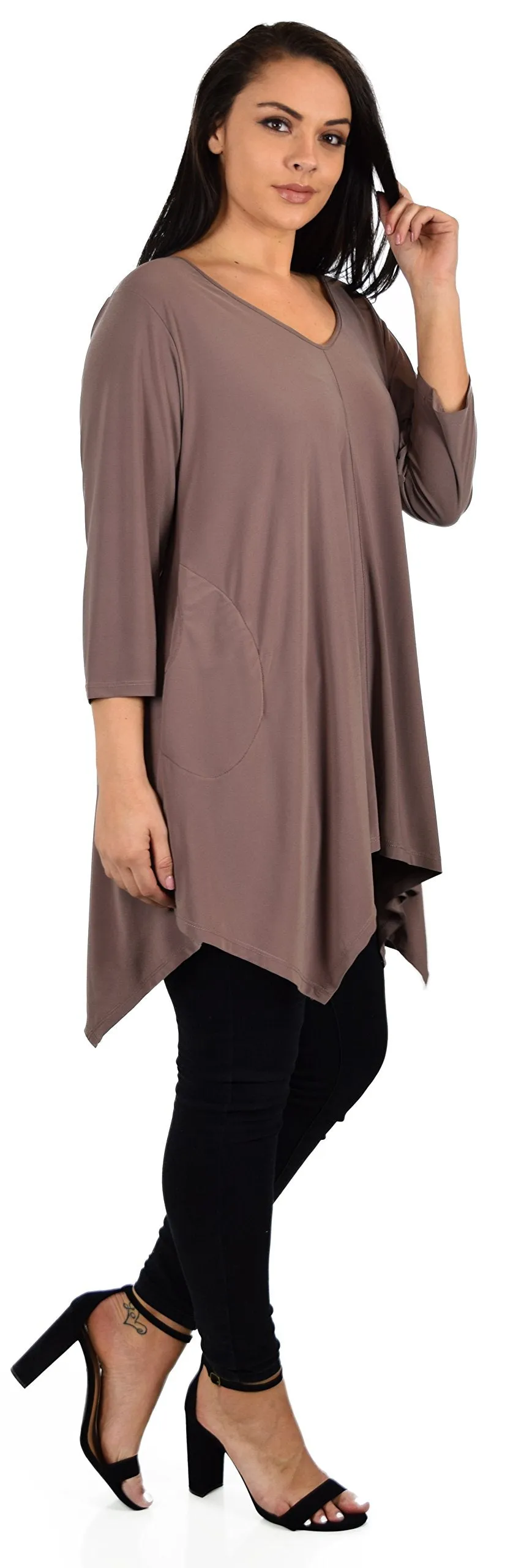 Comfyplus Tunic, Versatile and Oversize Tunic, lagen look Tunic,  Plus size tunic with side pockets. Fits 1XL/2XL/3XL