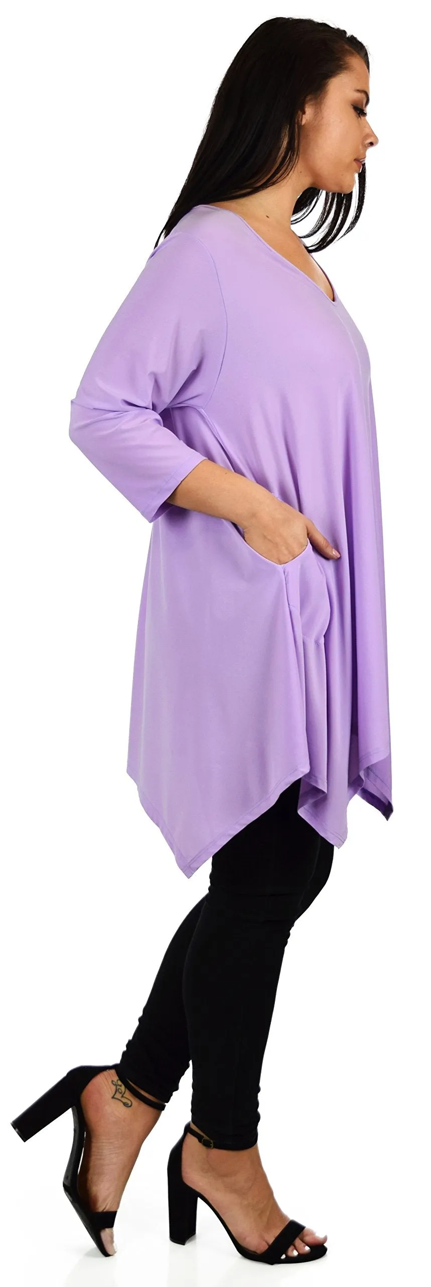 Comfyplus Tunic, Versatile and Oversize Tunic, lagen look Tunic,  Plus size tunic with side pockets. Fits 1XL/2XL/3XL