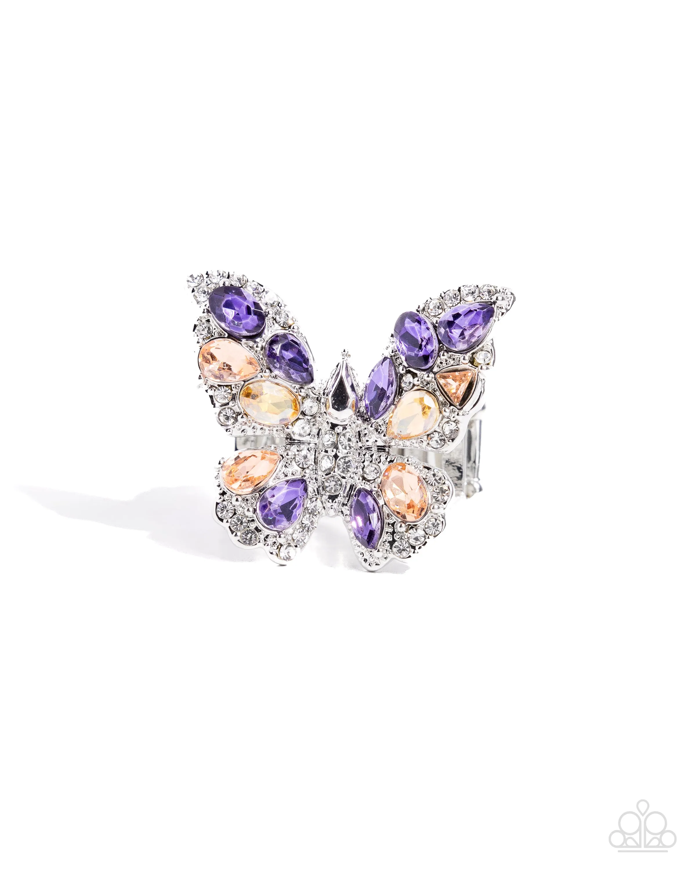 Complete Look - Purple Butterfly Necklace and Ring