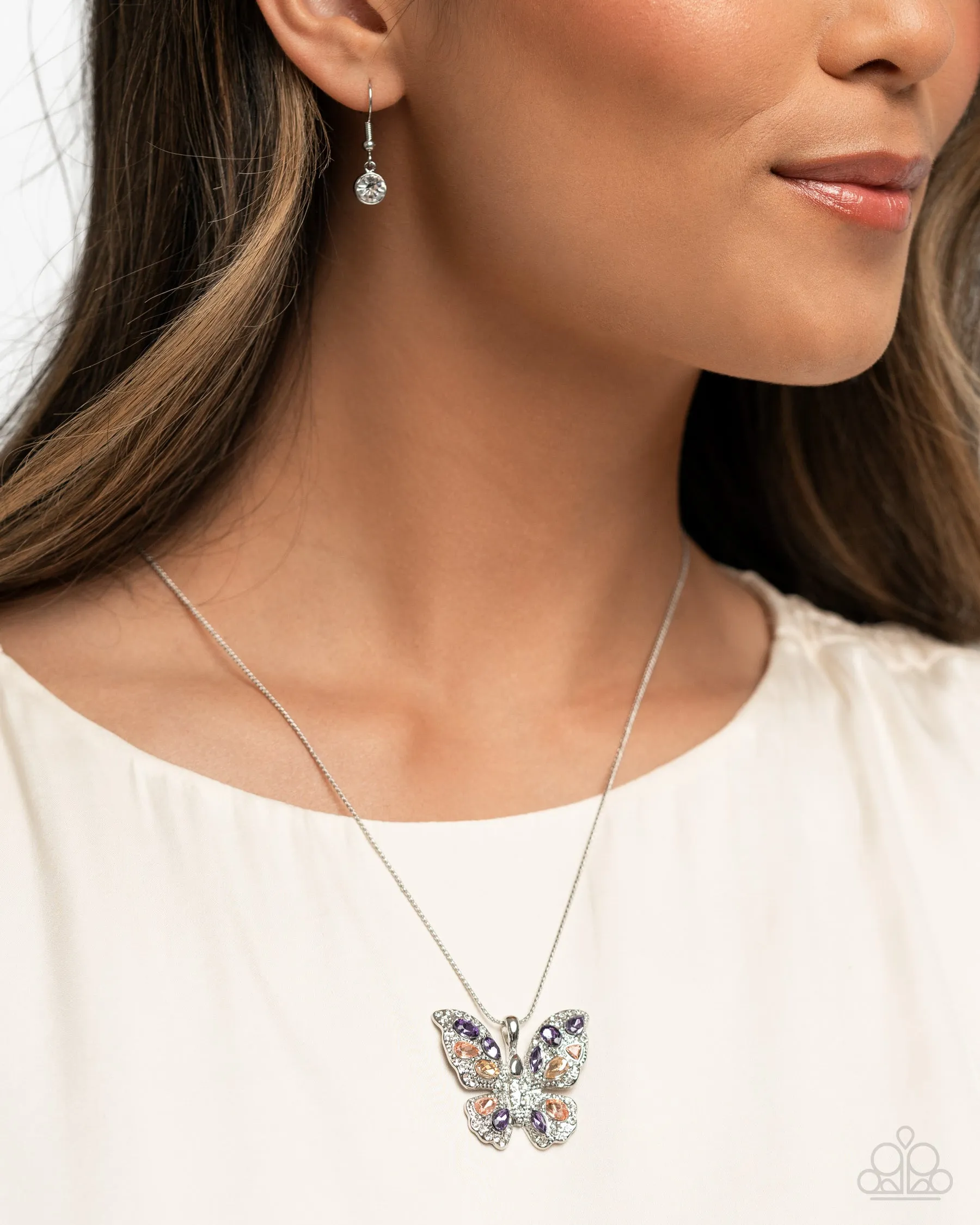 Complete Look - Purple Butterfly Necklace and Ring