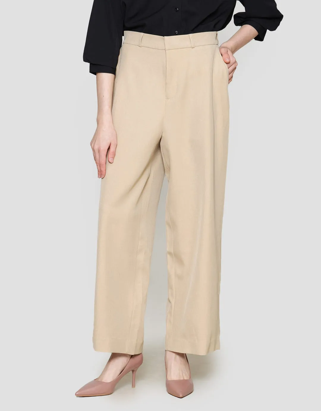 Connexion Half Elastic Celana Panjang Kulot Wanita