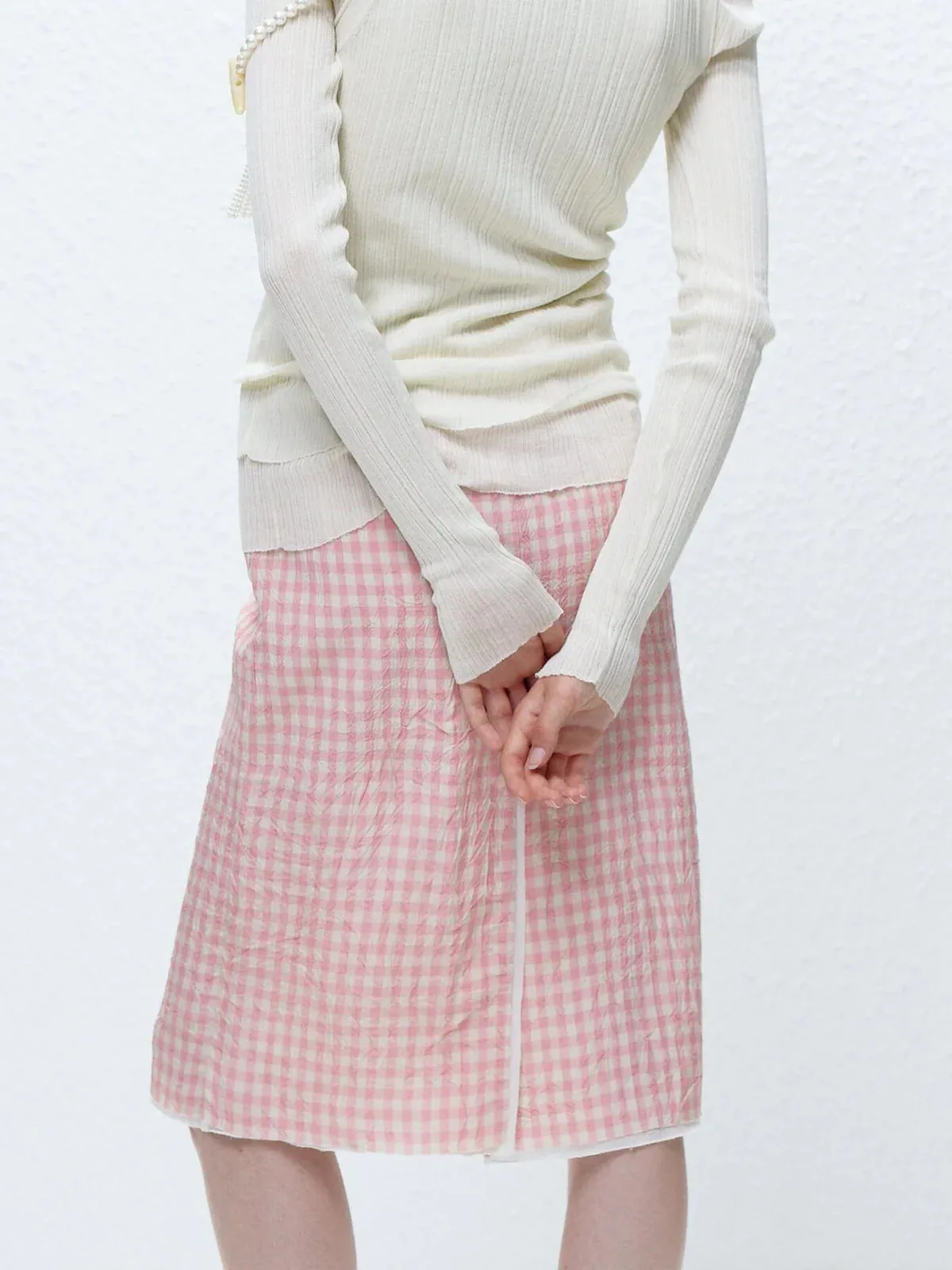 Crayon Skirt in Vichy Rose