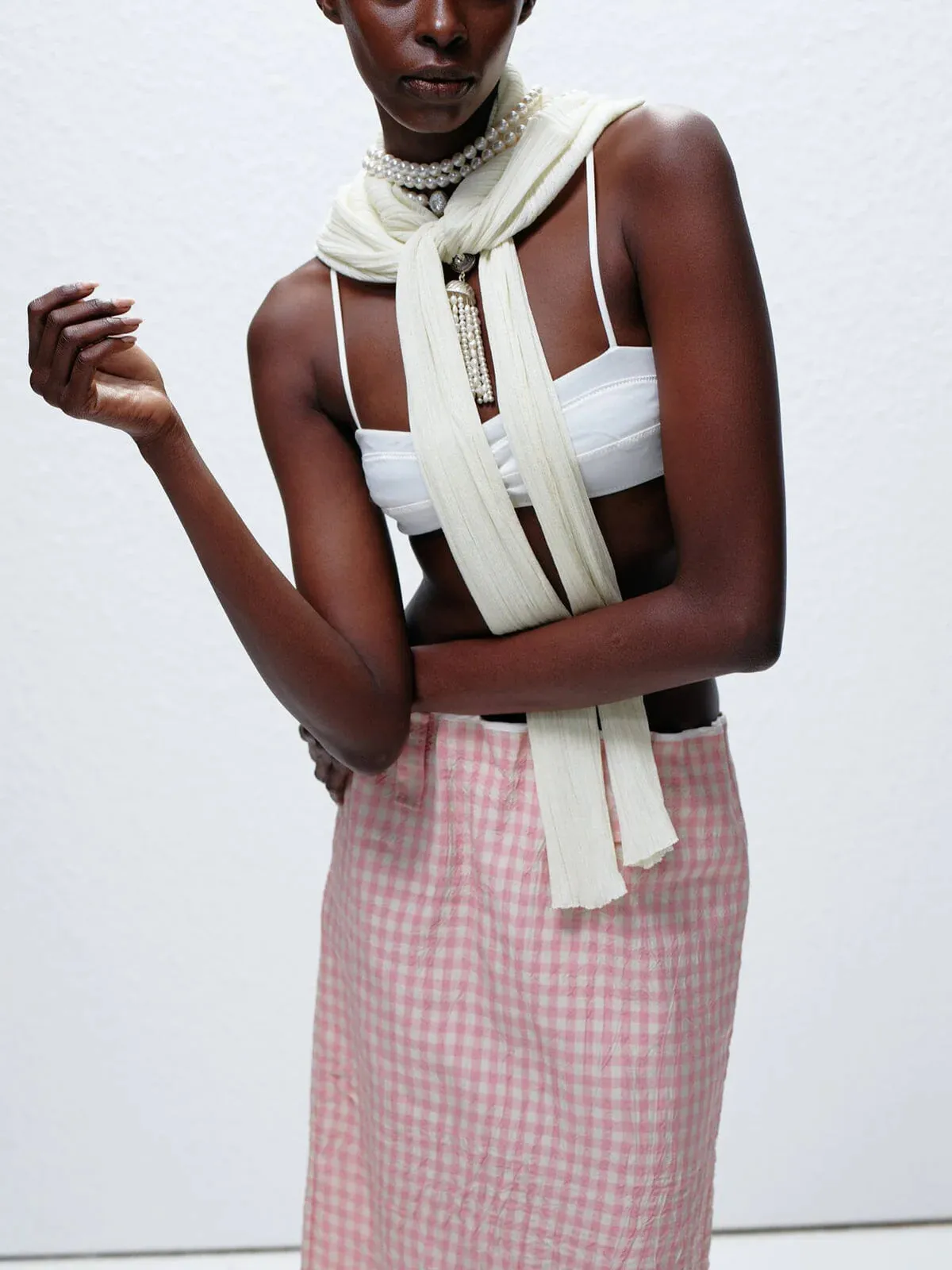 Crayon Skirt in Vichy Rose