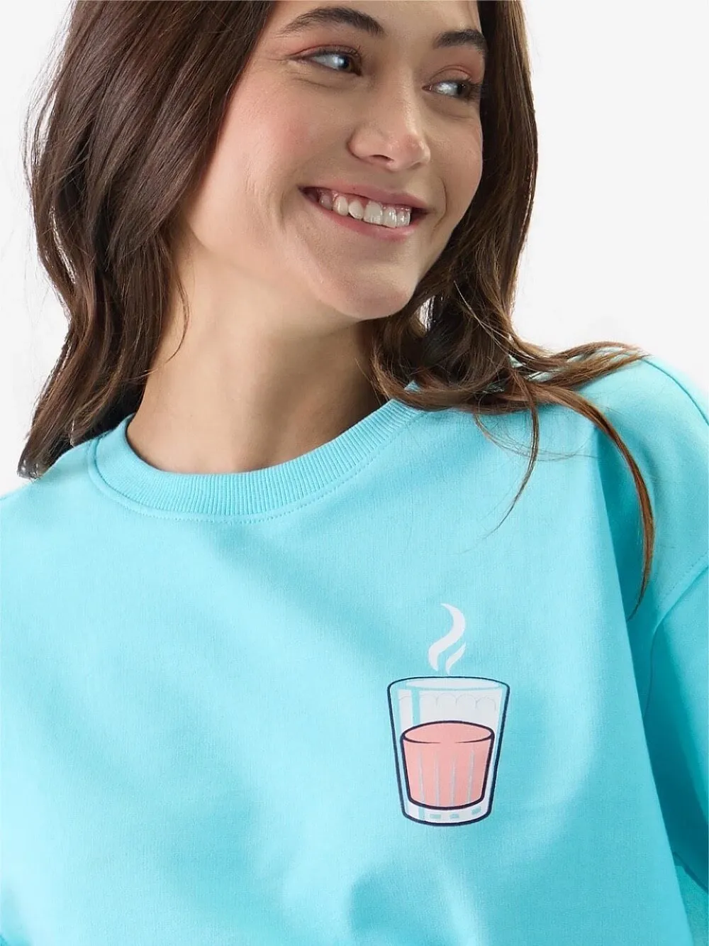 Cutting Chai Printed Low Price Premium Quality Womens Drop Shoulder T-shirt Legacy Boutiques Bangladesh