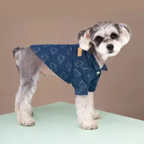 Denim Delight: Winter Pet Denim Shirt - Stylish Jacket for Small to Medium Dogs and Cats, Perfect for French Bulldogs, Chihuahuas, and Poodles