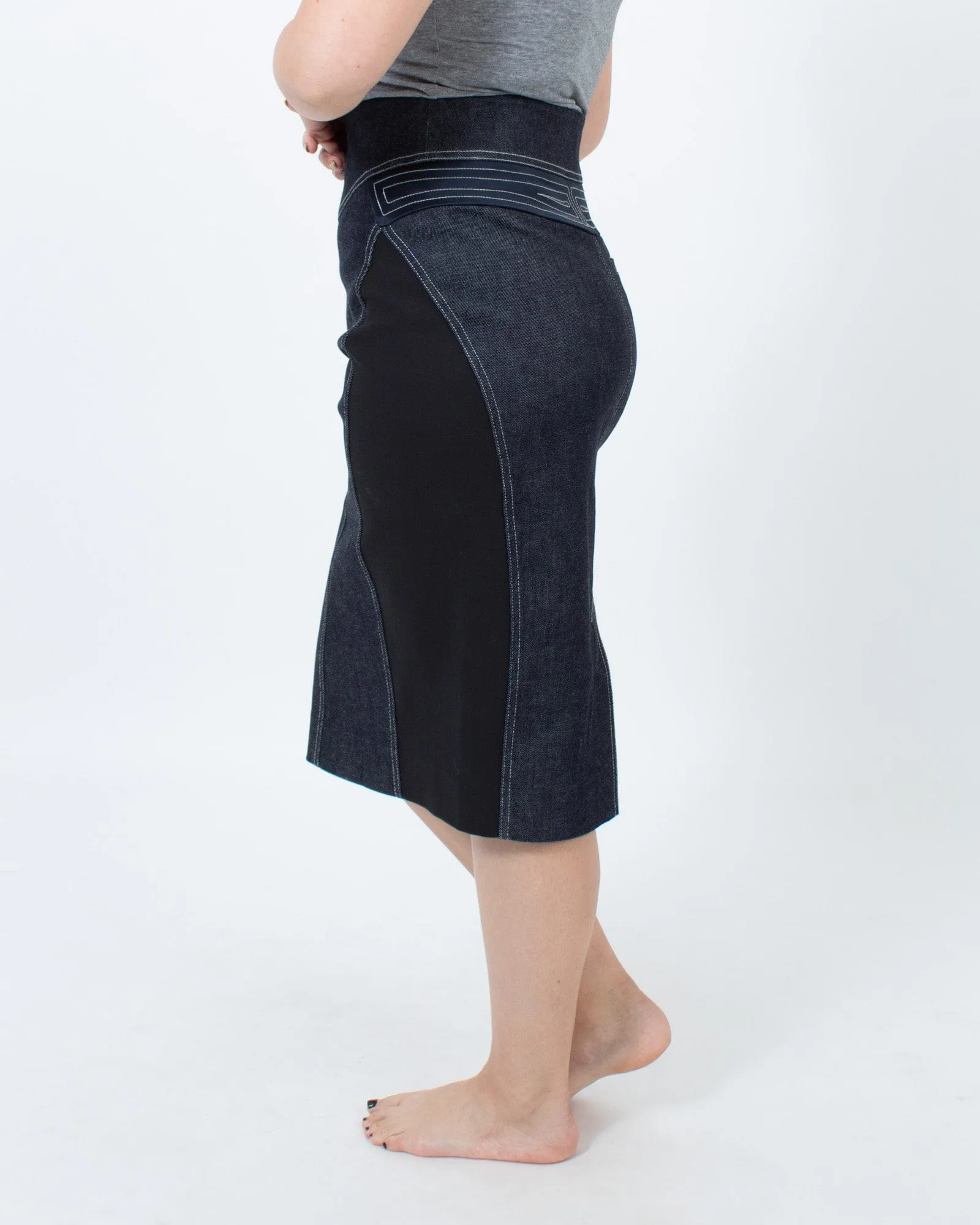 Denim Pencil Skirt
