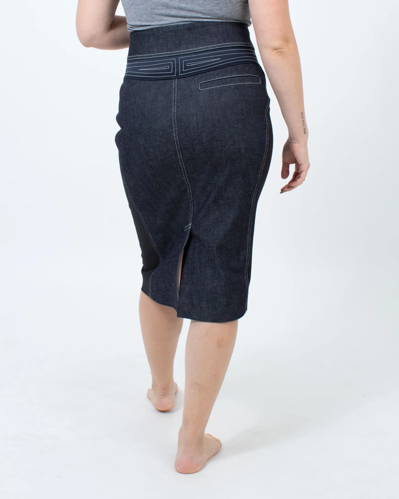 Denim Pencil Skirt
