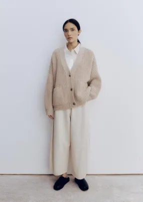 Ecowool Chunky Cardigan, Nude