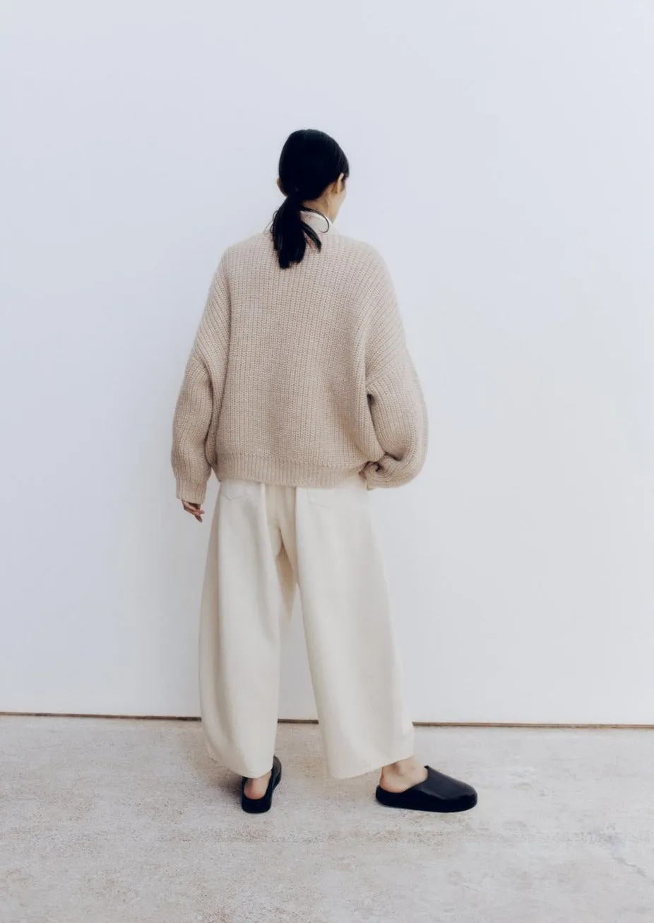 Ecowool Chunky Cardigan, Nude