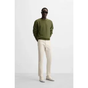 Ecru Slim Fit Chinos