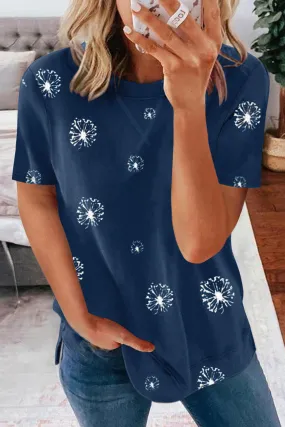 Emerald Green Star Print T Shirt