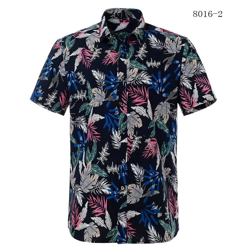 European Beach Printed Men's Short-Sleeved Shirt - Stylish Summer Wear