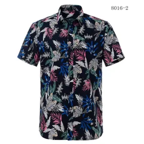 European Beach Printed Men's Short-Sleeved Shirt - Stylish Summer Wear