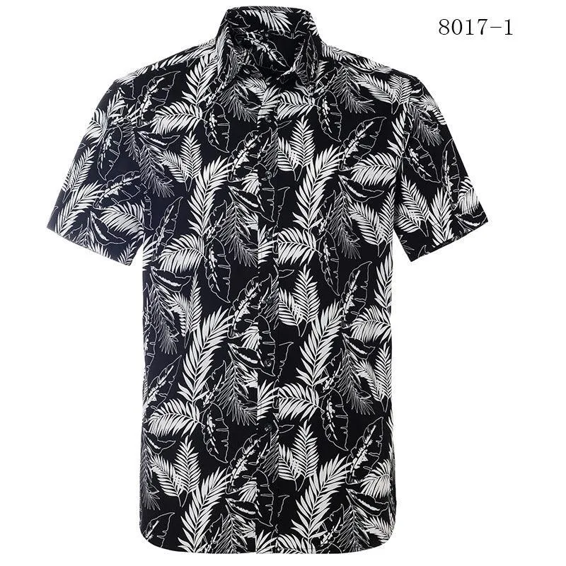 European Beach Printed Men's Short-Sleeved Shirt - Stylish Summer Wear