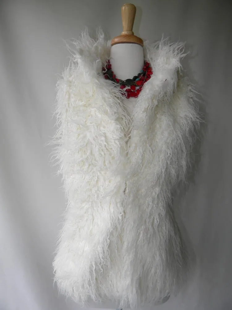 Faux Winter Vest (Winter White)