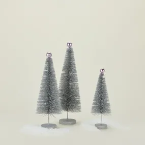 Glitter Tree, Set of 3 - Silver