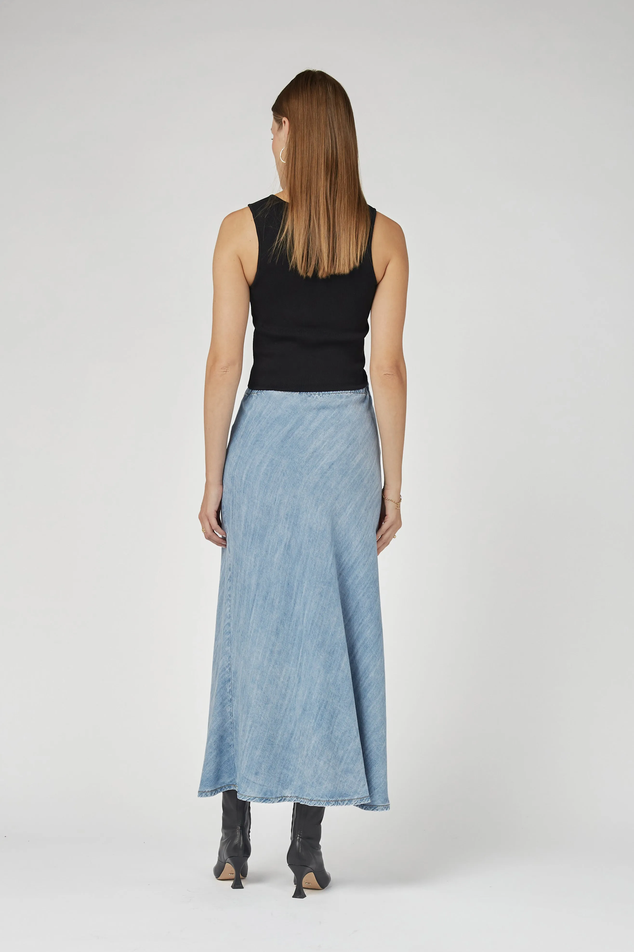 Gonna Tencel Denim Skirt