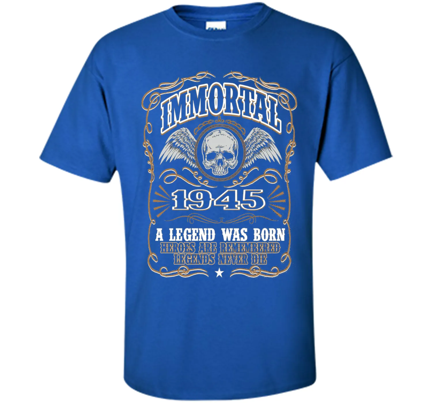 Immortal 1945 T-Shirt. 71st Birthday Gift For Men.