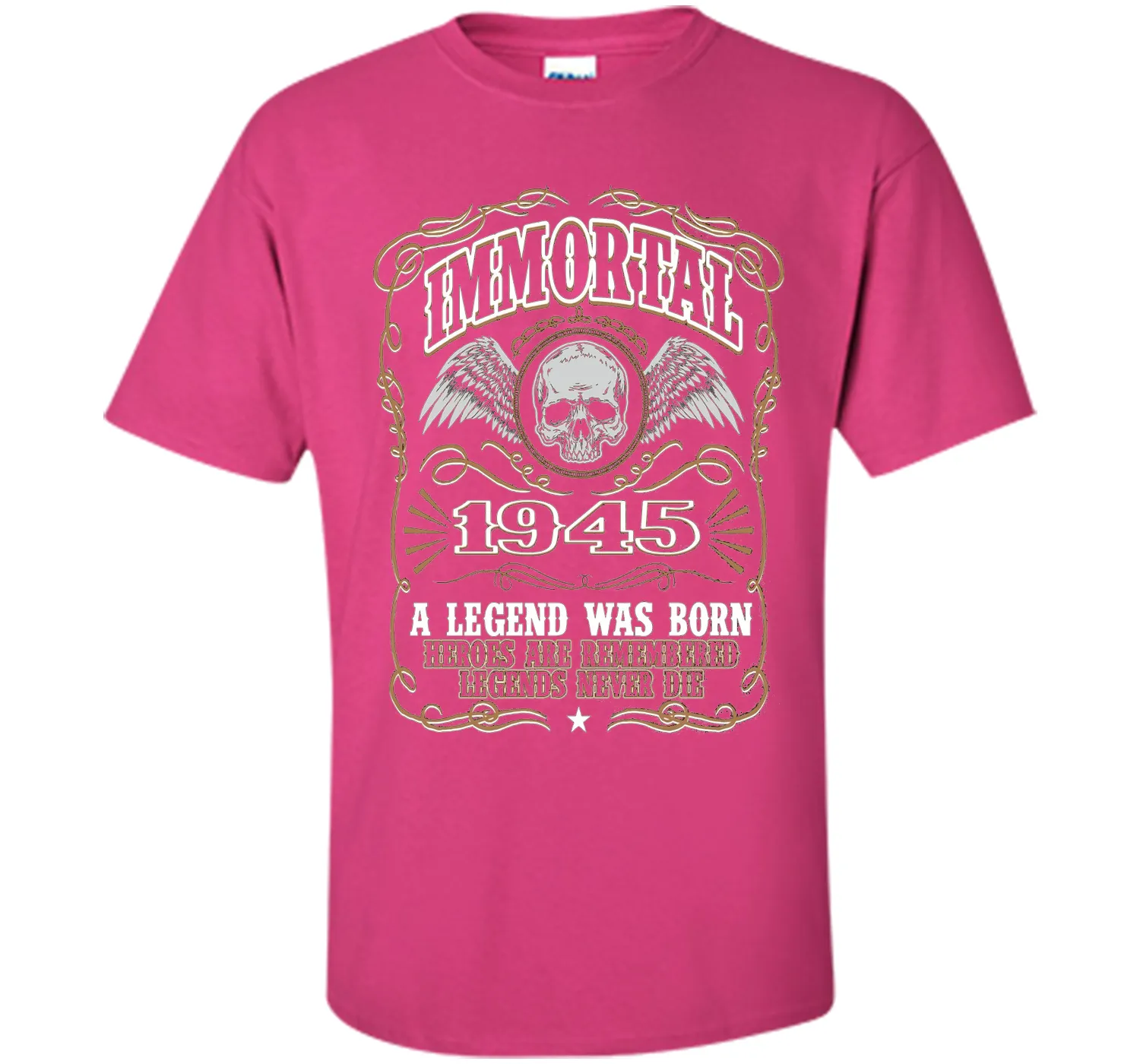Immortal 1945 T-Shirt. 71st Birthday Gift For Men.