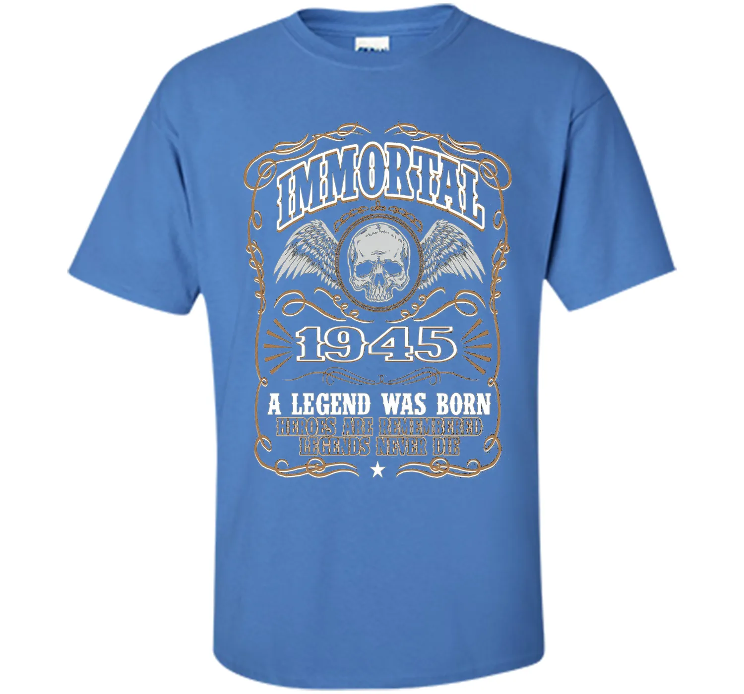 Immortal 1945 T-Shirt. 71st Birthday Gift For Men.
