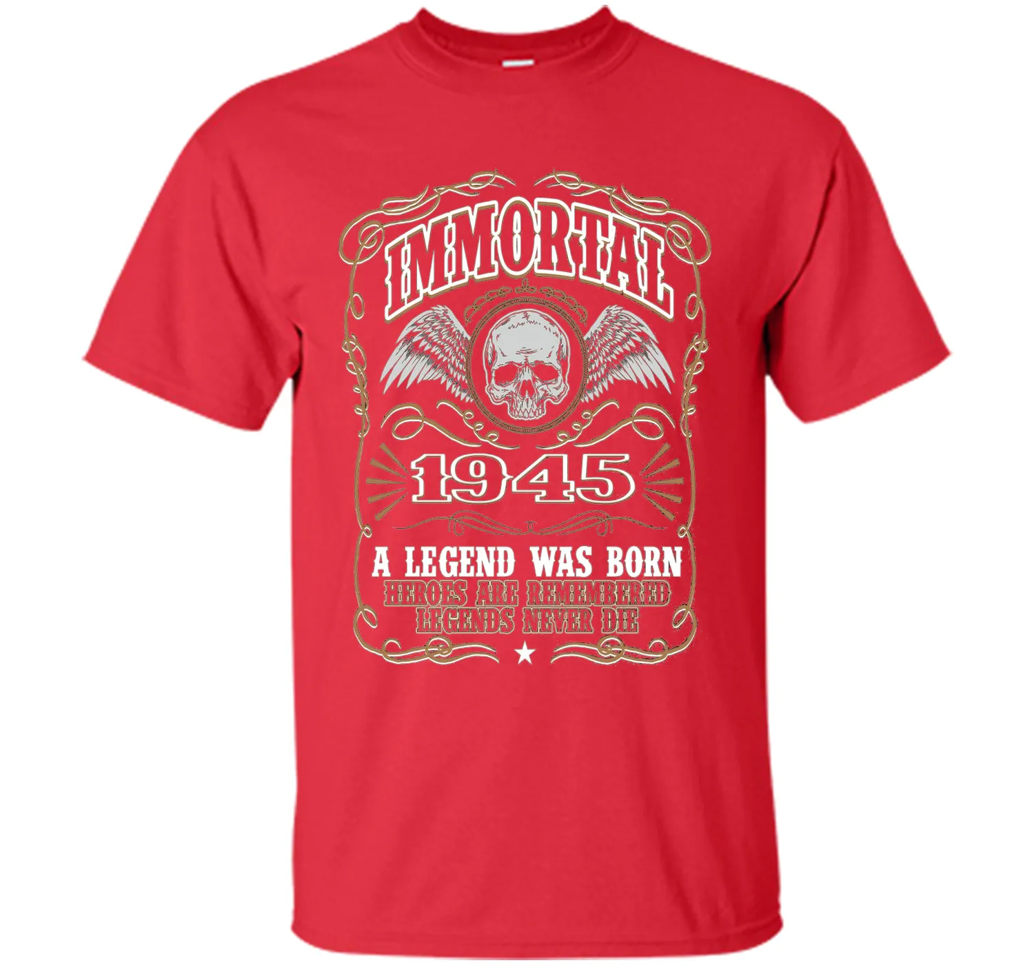 Immortal 1945 T-Shirt. 71st Birthday Gift For Men.