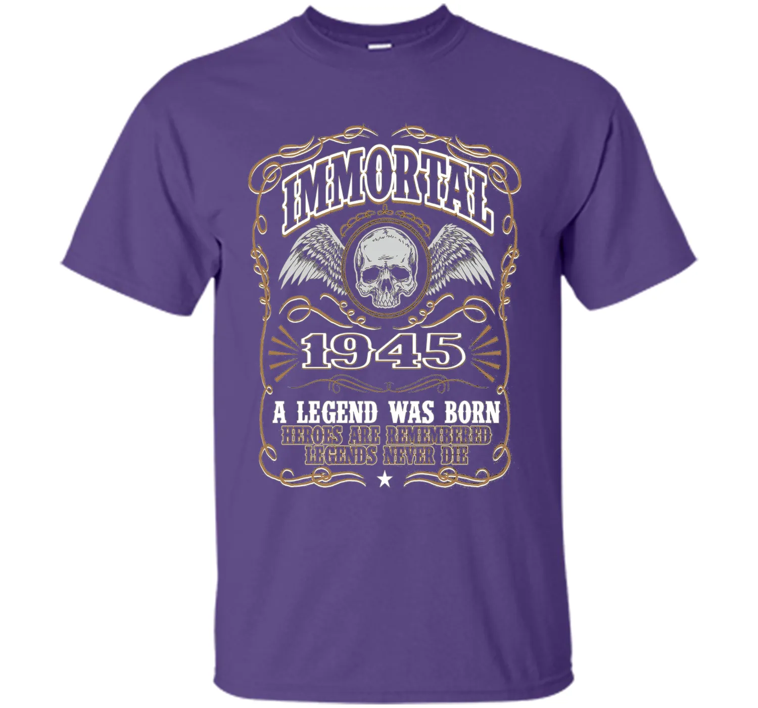Immortal 1945 T-Shirt. 71st Birthday Gift For Men.